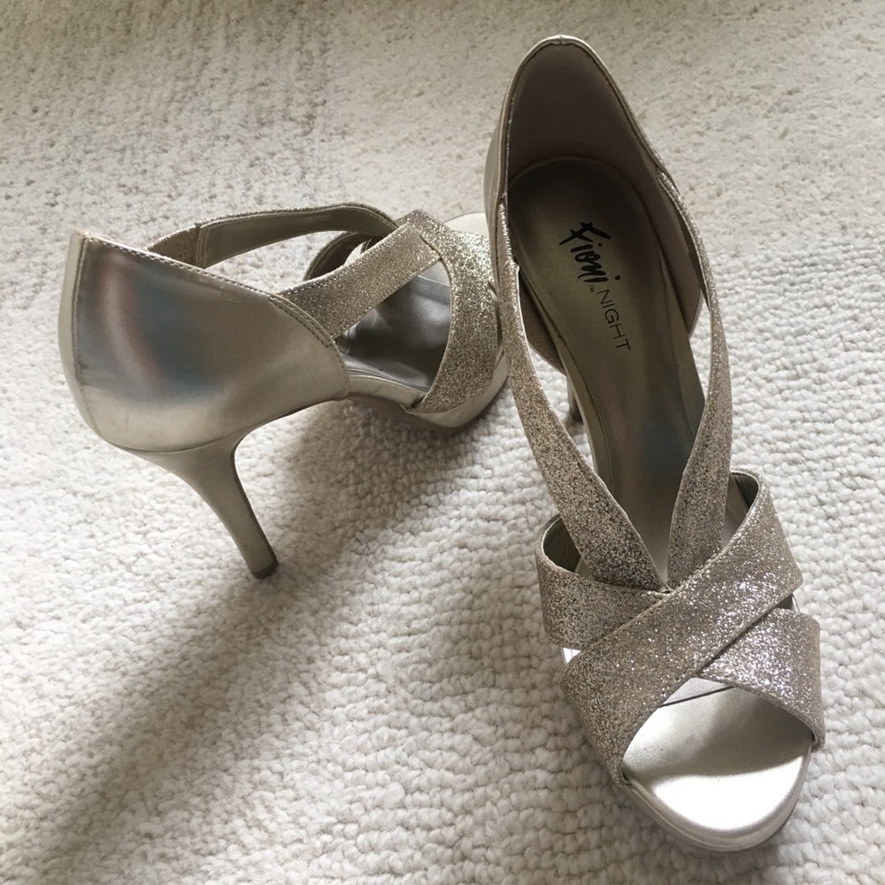 High heeled shoes